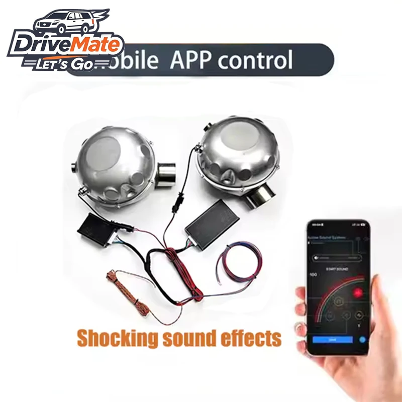Professional Performance Exhaust Sound Enhancer Pro Universal Electronic Speakers with Real-Time APP Volume Adjustment Muffler