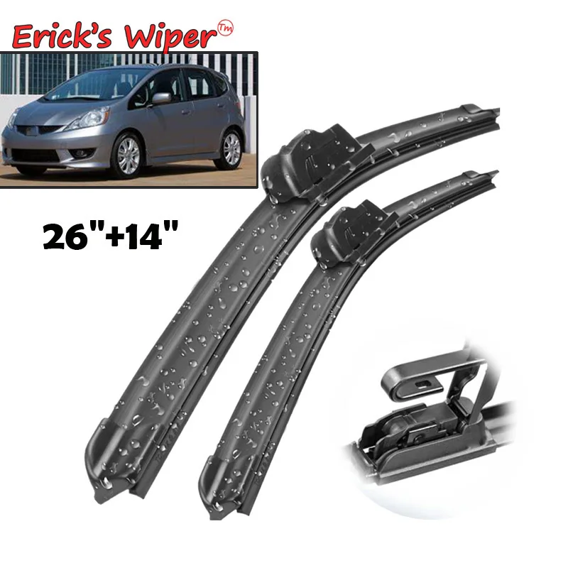 Erick\'s Wiper LHD Front Wiper Blades For Honda Fit Jazz MK2 2009 - 2014 Windshield Windscreen Window Car Rain Brushes 26\