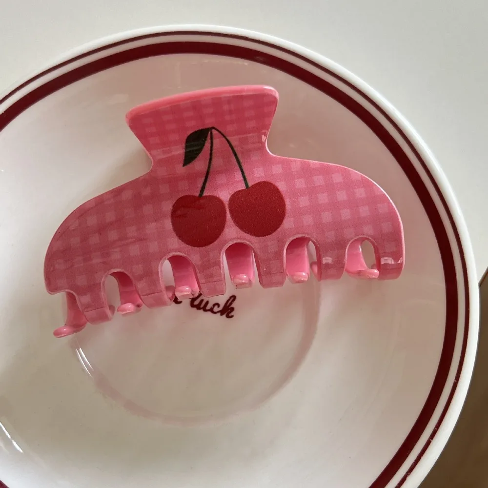 

Fashion Cherry Starfish Hair Claw Ocean Acetate Acetic Acid Hair Clip Geometry Korean Style Headwear Sea Star Grab Clip Vacation