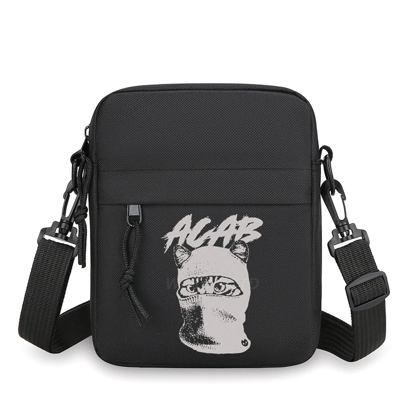 Cat Dad Club Print Design Men Mini Crossbody Bag Harajuku Animal Everyday Carry Messenger Bag College Essentials Shoulder Bag