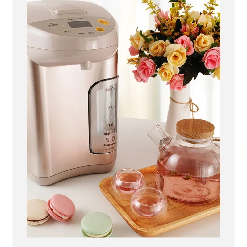 Электрический чайник, сохранение тепла, удаление хлора, встроенный электрический чайник с постоянной температурой, 5 л, бытовая техника, 3)لاية