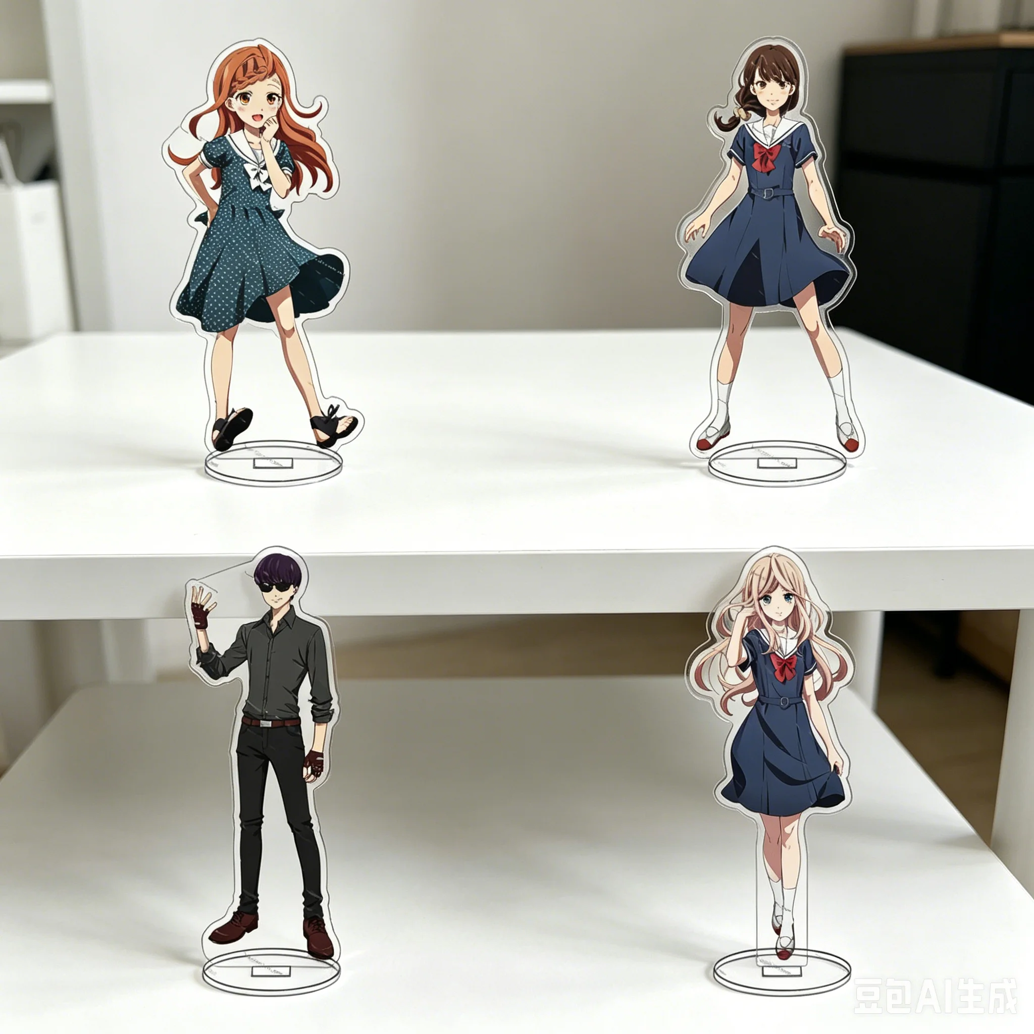 15cm Anime Acrylic Stand Model Thank You for the Match. ~Ojou-sama wa Gekitou Gēmu nante Shinai Bookshelf Decoration Keychain