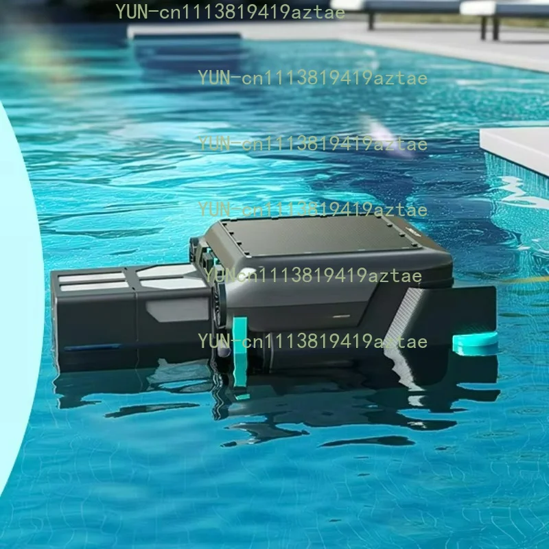 Solar-powered automatic swimming pool cleaning robot, efficient 24-hour uninterrupted cleaning, dual charging mode,
