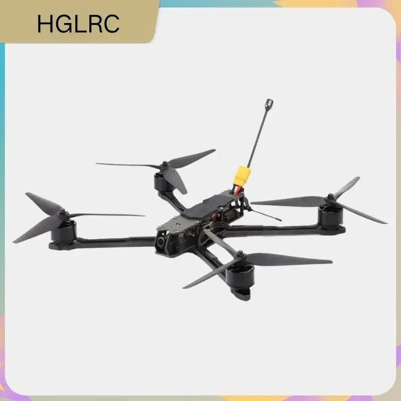 HGLRC MY10 FPV Drone BNF Quadcopter analógico de longo alcance F405 60A 2,5W VTX 3215 900KV 6S com GPS para gravação HD