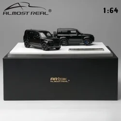 1:64 Land Rover Defender 90 Model Defender 110 2023 commemorative edition matte grey alloy simulation car model,  boys toys