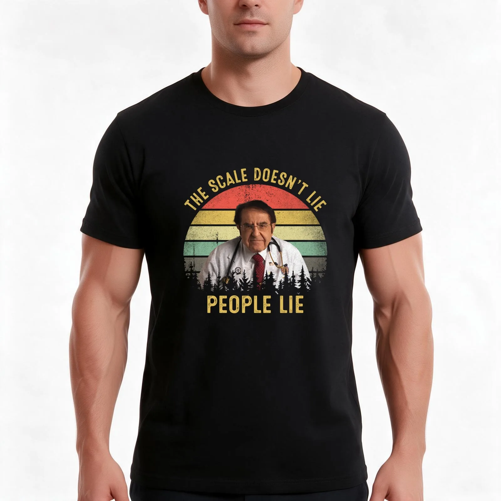 The Scale Doesn't Lie People Lie Dr Now Vintage T-Shirt, Summer Casual Cotton Tee, Oversized Streetwear Tops, Unisex Men Women