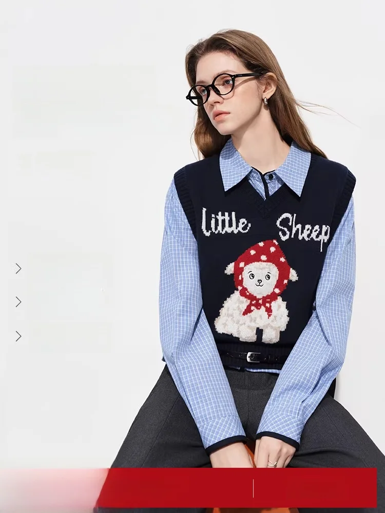 V-Ne Knitted Woolen…