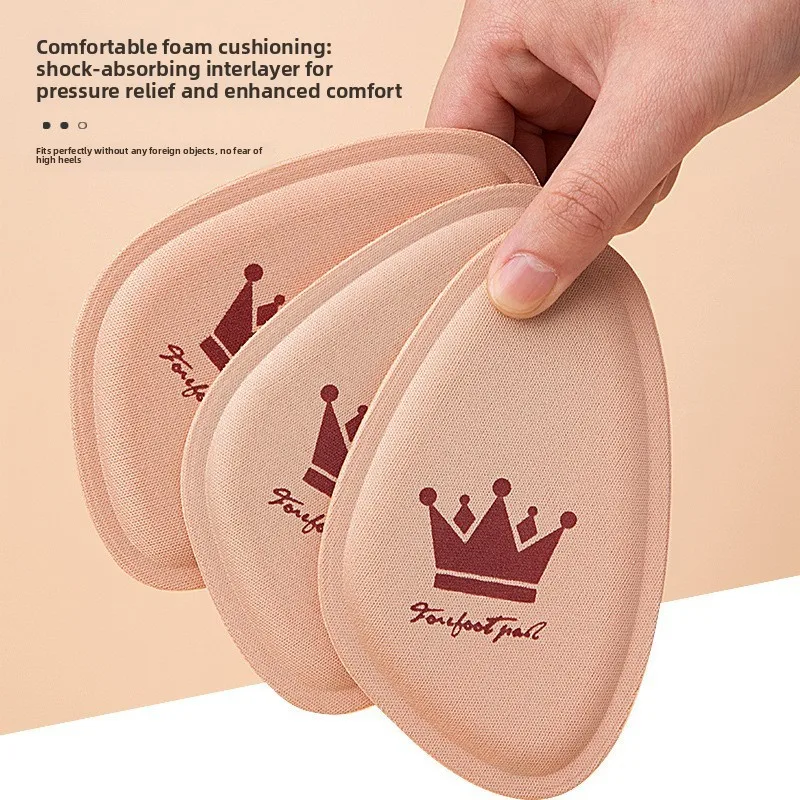 Soft Pressure-Relieving Forefoot Pad for High Heels – Breathable, Sweat-Absorbing, Non-Slip Half-Size Insole