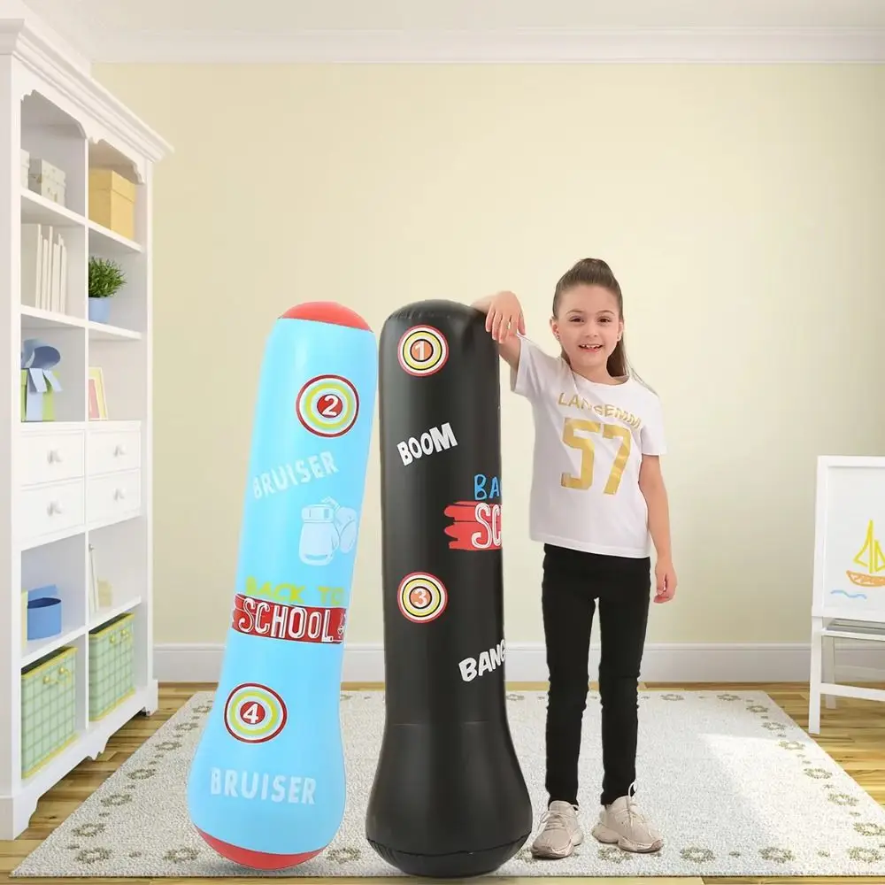 Inflatable Boxing Sandbag Thickened Promote Development Children Punching Bag Blow Up PVC Fitness Sand Bag Adults/