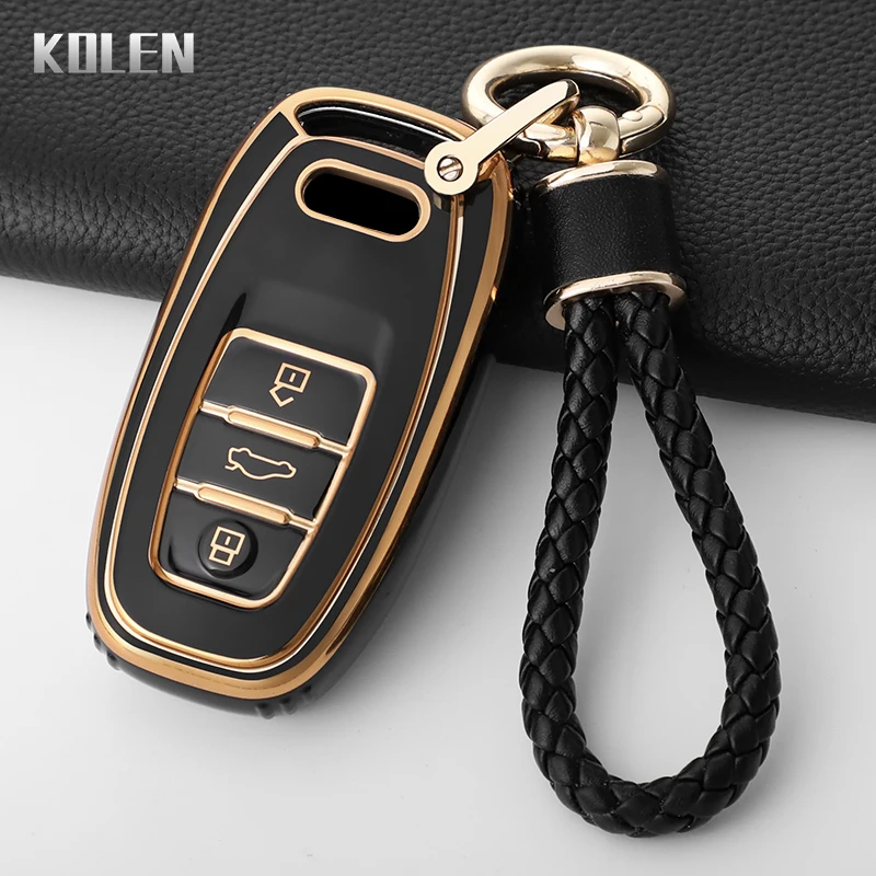 TPU Car Remote Key Case Cover Shell Fob For Audi A1 A3 8V A4 B8 B9 A5 A6 C7 A7 A8 Q3 Q5 Q7 S4 S6 S7 S8 R8 TT Accessories Keyless