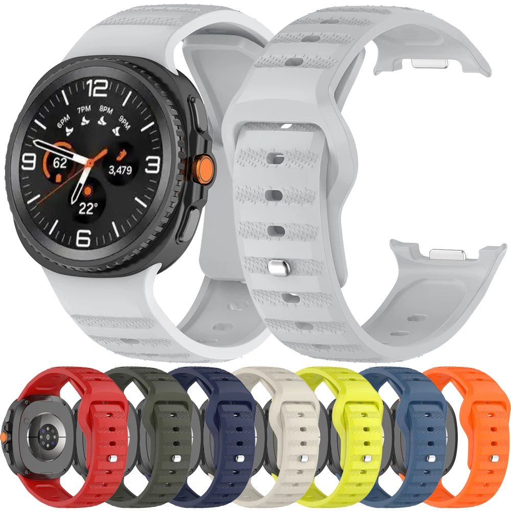 

New Silicone Strap for Samsung Galaxy Watch 8 Classic 46mm Watch 8 40mm 44mm Sport Smart Watch Band Soft Bracelet Correa