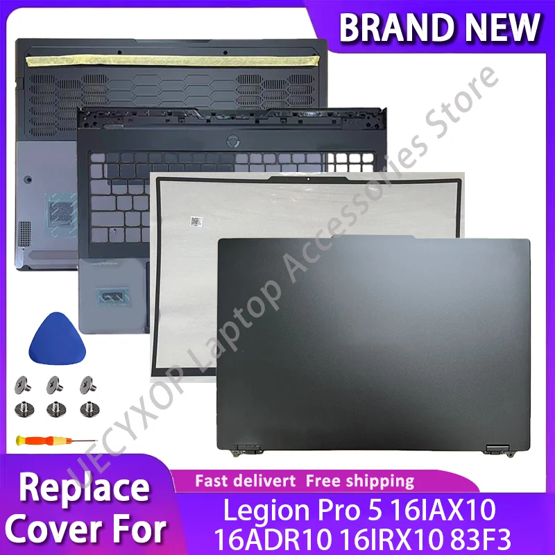

Корпус для ноутбука модели 2025 года для Legion Pro 5 16IAX10 16ADR10 16IRX10 83F3 для задней крышки ЖК-дисплея, передняя панель, упор для рук, верхняя нижняя часть корпуса