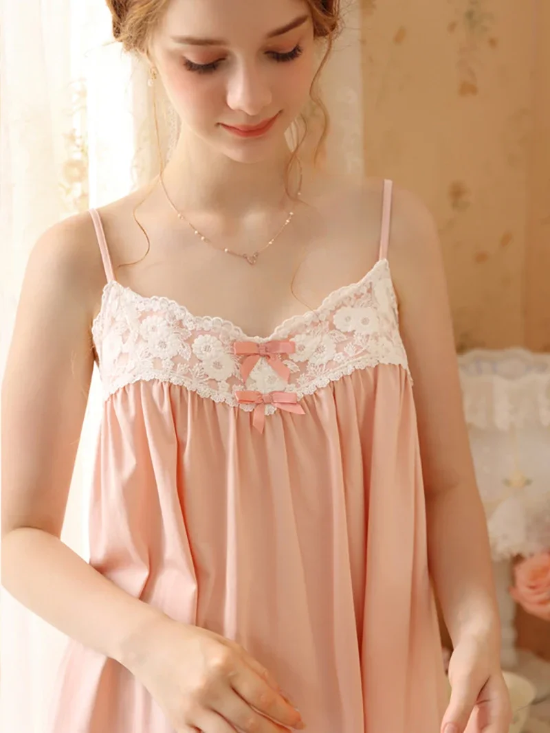 צרפתית נסיכה nightwns כותנה camisole מכנסיים קצרים פיג 'מה מתוקה ילדה סקסית בית בגדים נשים קיץ פיות