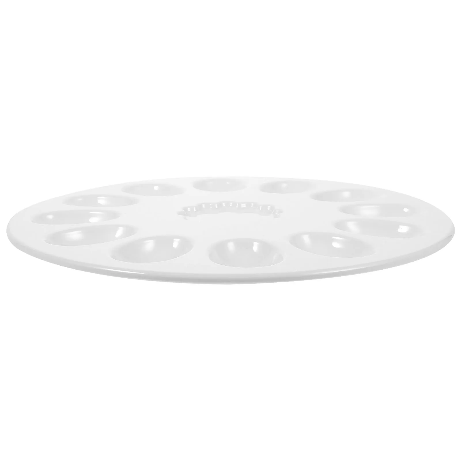 

Deviled Egg Tray 12 Holes White Storage Plate Melamine Kitchen Supplies Party Tableware Egg Placing Holder Safe Stable