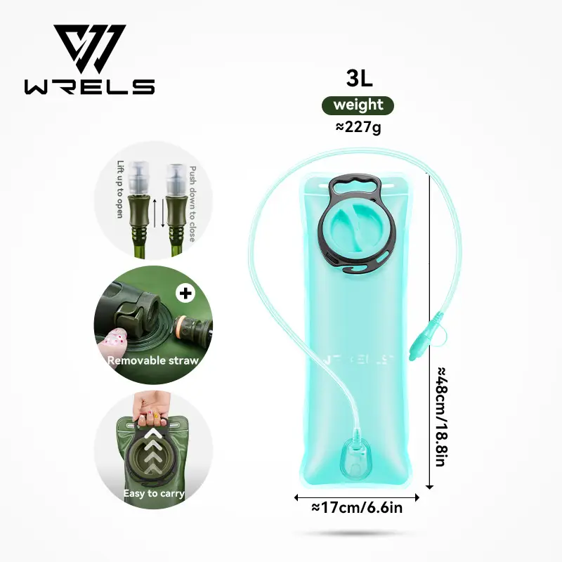 WRELS Hydration Bladder Water Reservoir Large Capacity Water Bag BPA Free Running Cycling Hiking Ultra Durable Water Storage Bag - Image 9