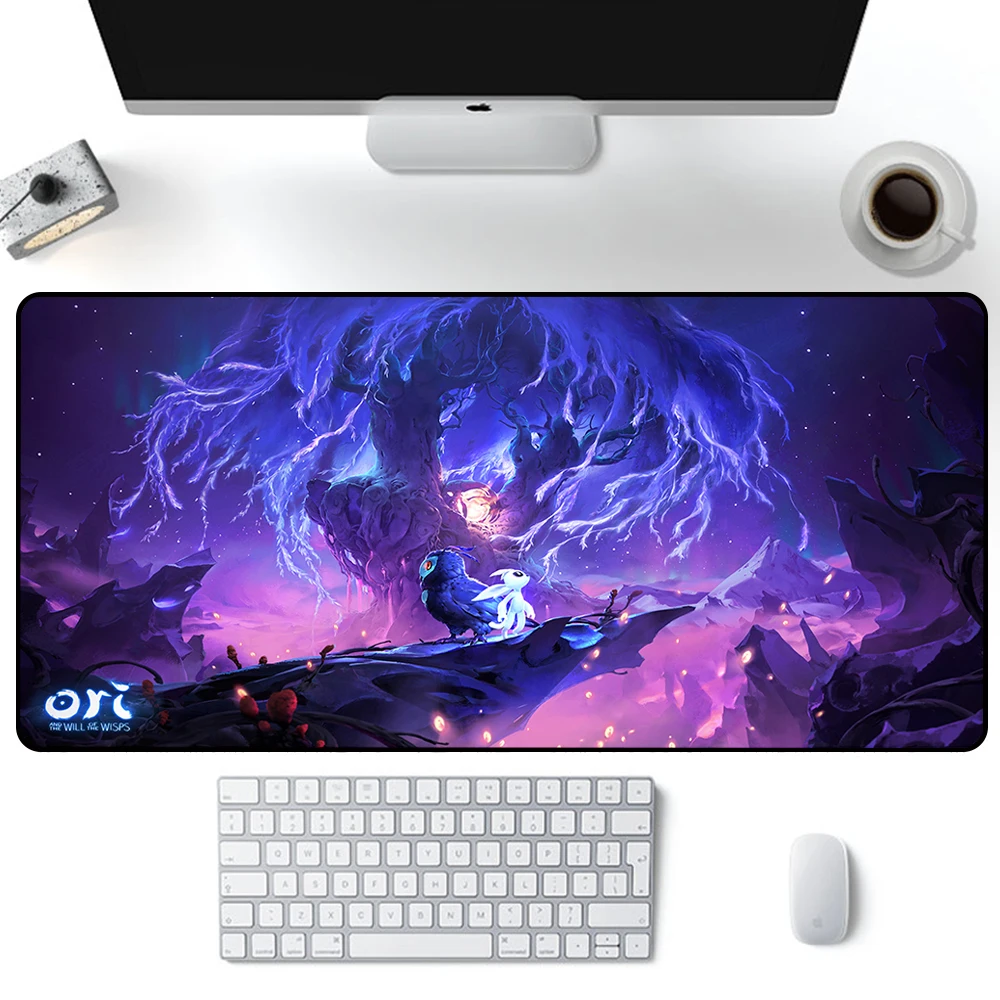 Ori e a floresta cega mouse pad grande gamer mousepad computador xxl tapete do mouse teclado tapete de mesa portátil mausepad