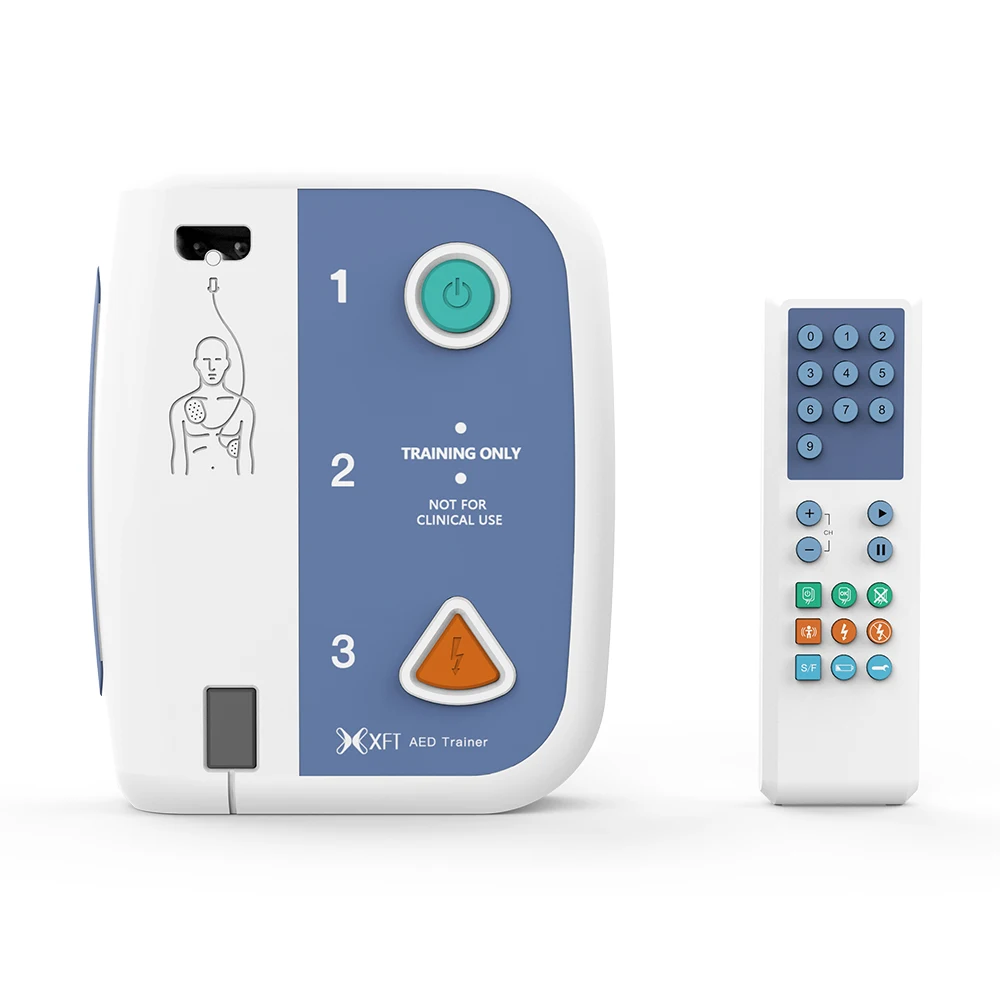XFT-120C+ Professional AED Trainer Remote Control Multi-Language Automated External Defibrillator Training Device 1-2 Year