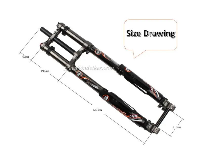 نظام التعليق المزدوج DNM USD-8S تعليق هوائي للدراجة شوكة أمامية مقلوبة/دراجة نارية كهربائية