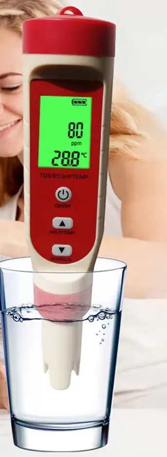 

TDS PH-метр 0,01, высокоточный 4 в 1 PH EC TDS, Измеритель Качества Воды, цифровой Многофункциональный тестер для аквариумов 0-ppm