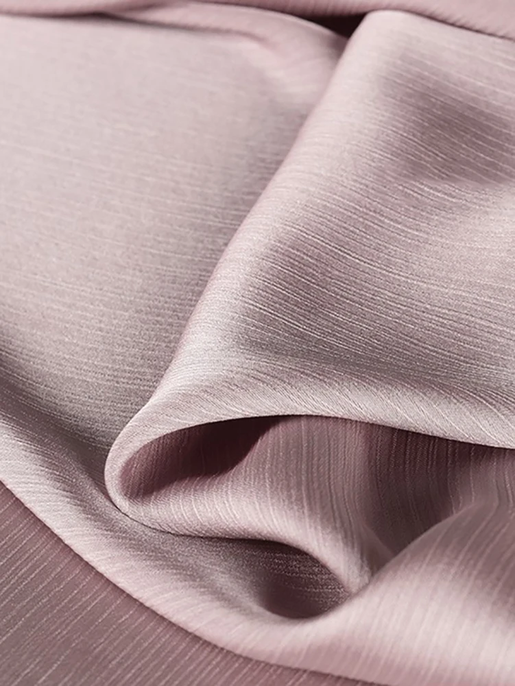 Purple Series Glossy Satin Crepe Fabric Textured Striped Chiffon for Sewing Dresses Clothes by Half Meter