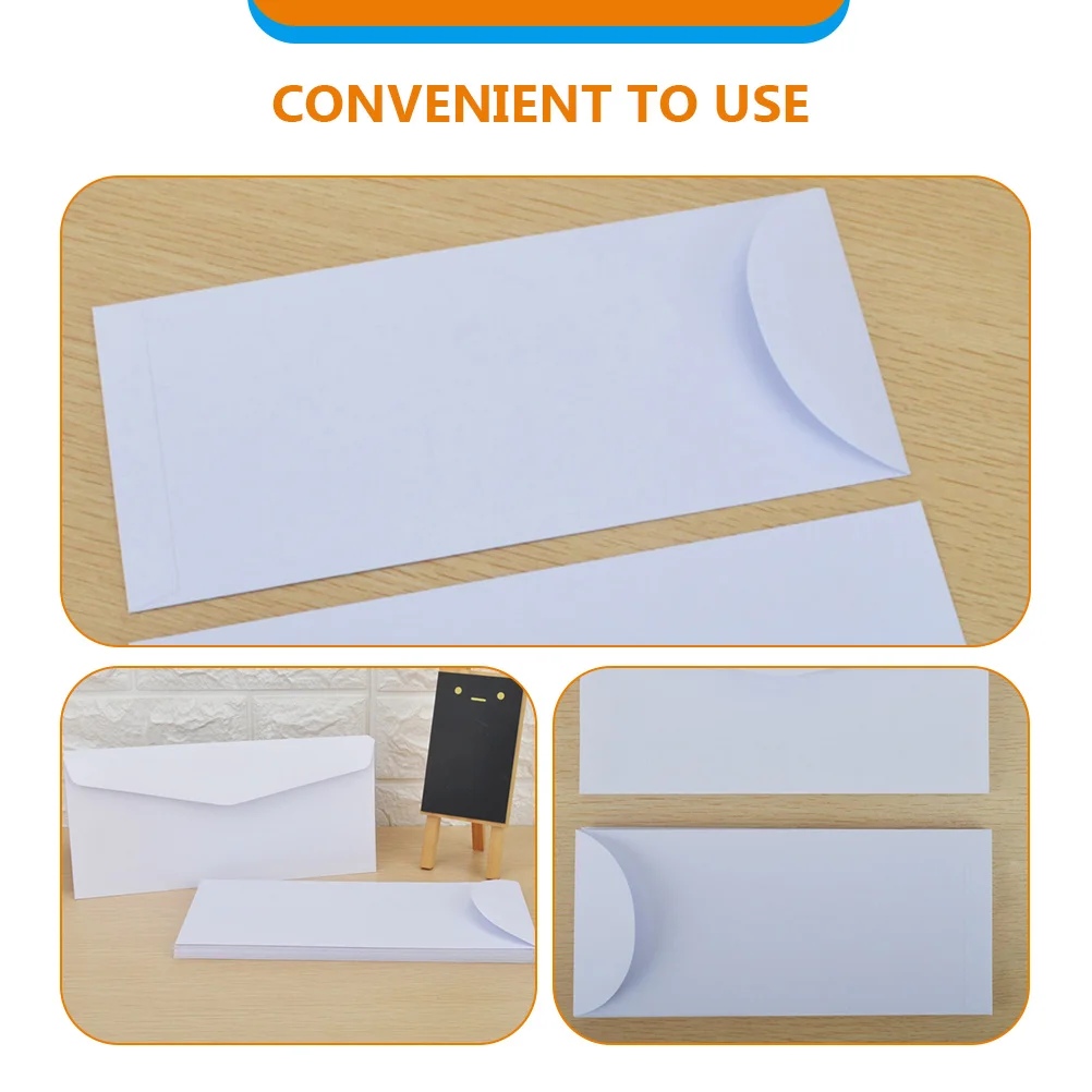 

20 Pcs Blank Envelopes White Ticket Mail Greeting Card Double Sided Letter Invitation Office Paper Portable Thick Reusable