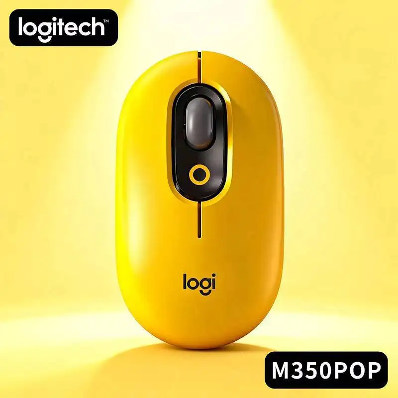

Беспроводная мышь Logitech M350 POP с Bluetooth и бесшумным щелчком 2,4 ГГц, компактный стильный дизайн для ноутбука, офиса и дома