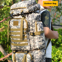 Capacity 80L Backpack Outdoor Camouflage men Large Waterproof Outdoor Military Backpack Travel Backpack for Men Hiking Bag