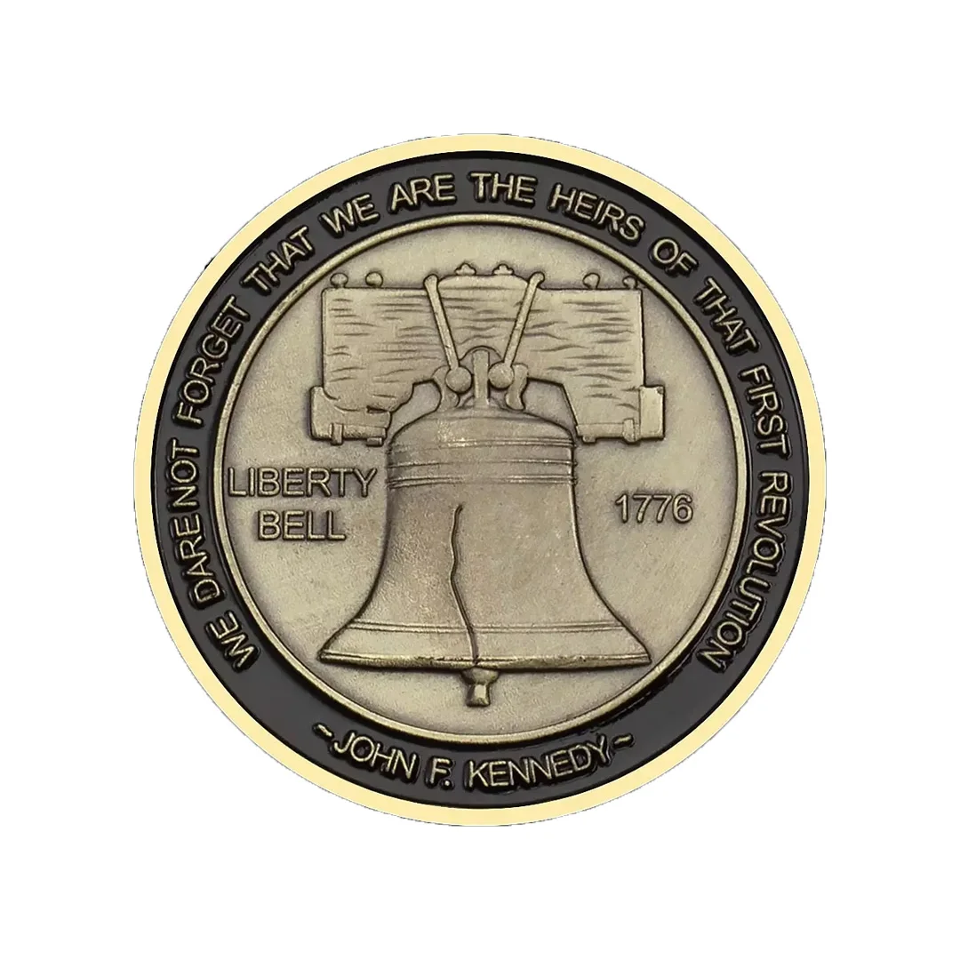 United We Stand Don't Tread on Me Souvenir Coin Liberty Bell 1776 Copper Plated Commemorative Coins
