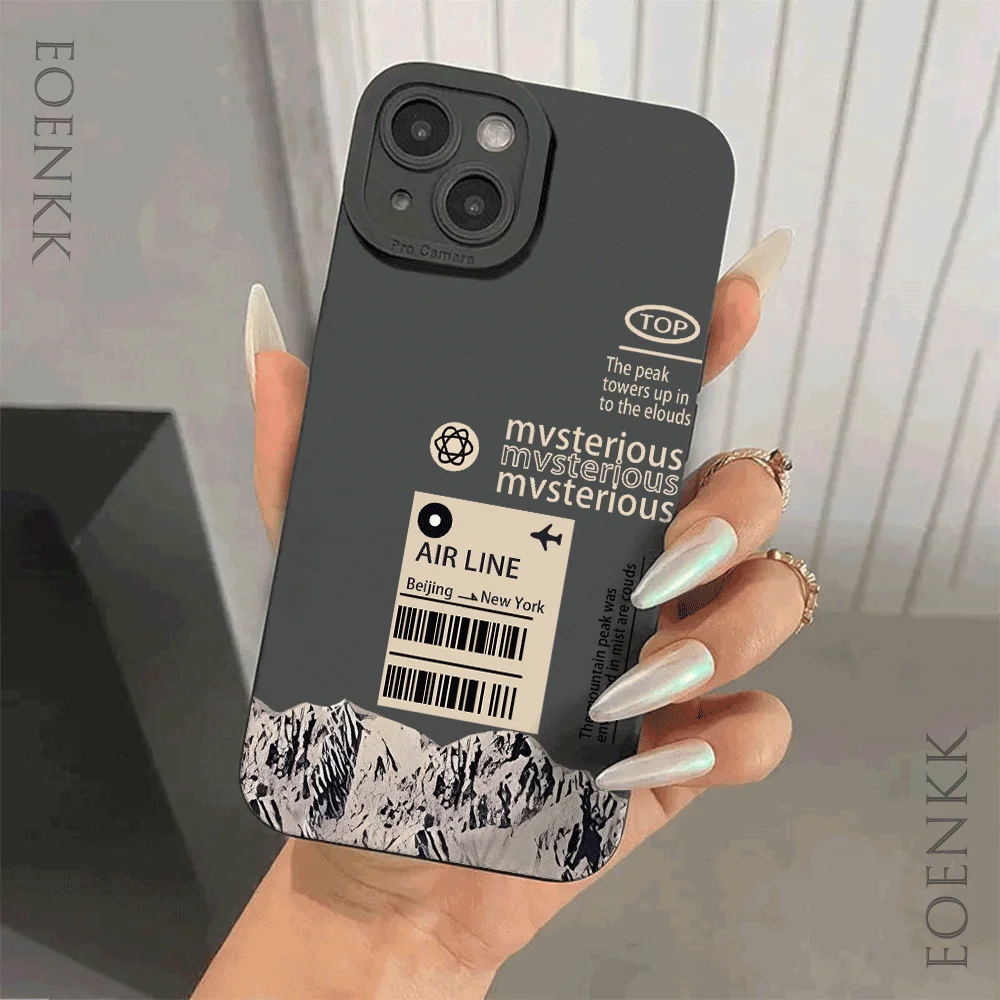 Travel-nspired Ticket label designPhone Case For iPhone 15 14 11 12 13 16 Pro Max12 13 Mini 14 15 16 Plus X XR XS Max Soft Cover