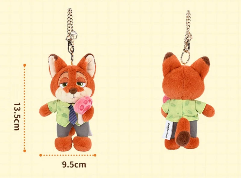 12 cm klassische Anime echte Zootopia Plüsch-Schlüsselanhänger kleine Anhänger Taschenbehänge Weihnachten Geburtstagsgeschenke für Kinder – Detail 8