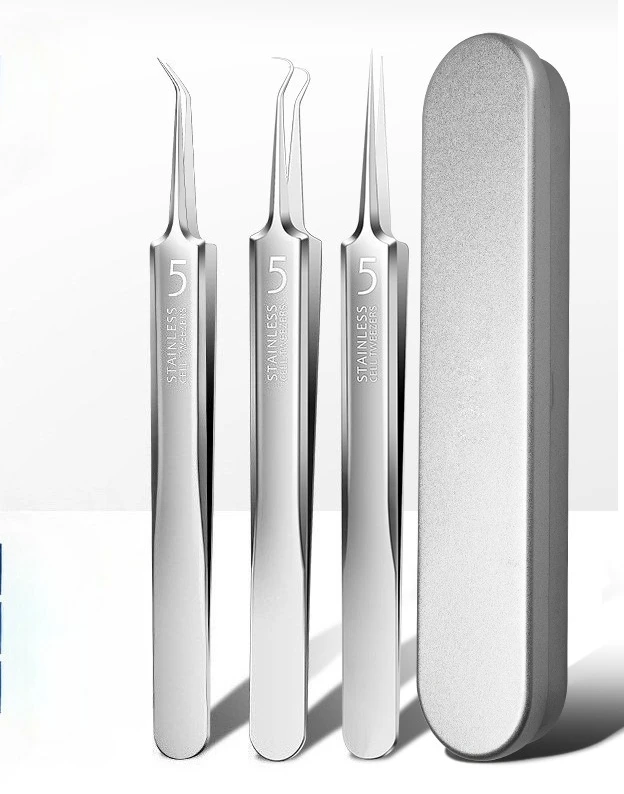 

Industrial Grade Stainless Steel Fine Tweezers Laboratory Medical Beauty EDC Tools Easy Blackhead Removal Acne Facial Cleanser