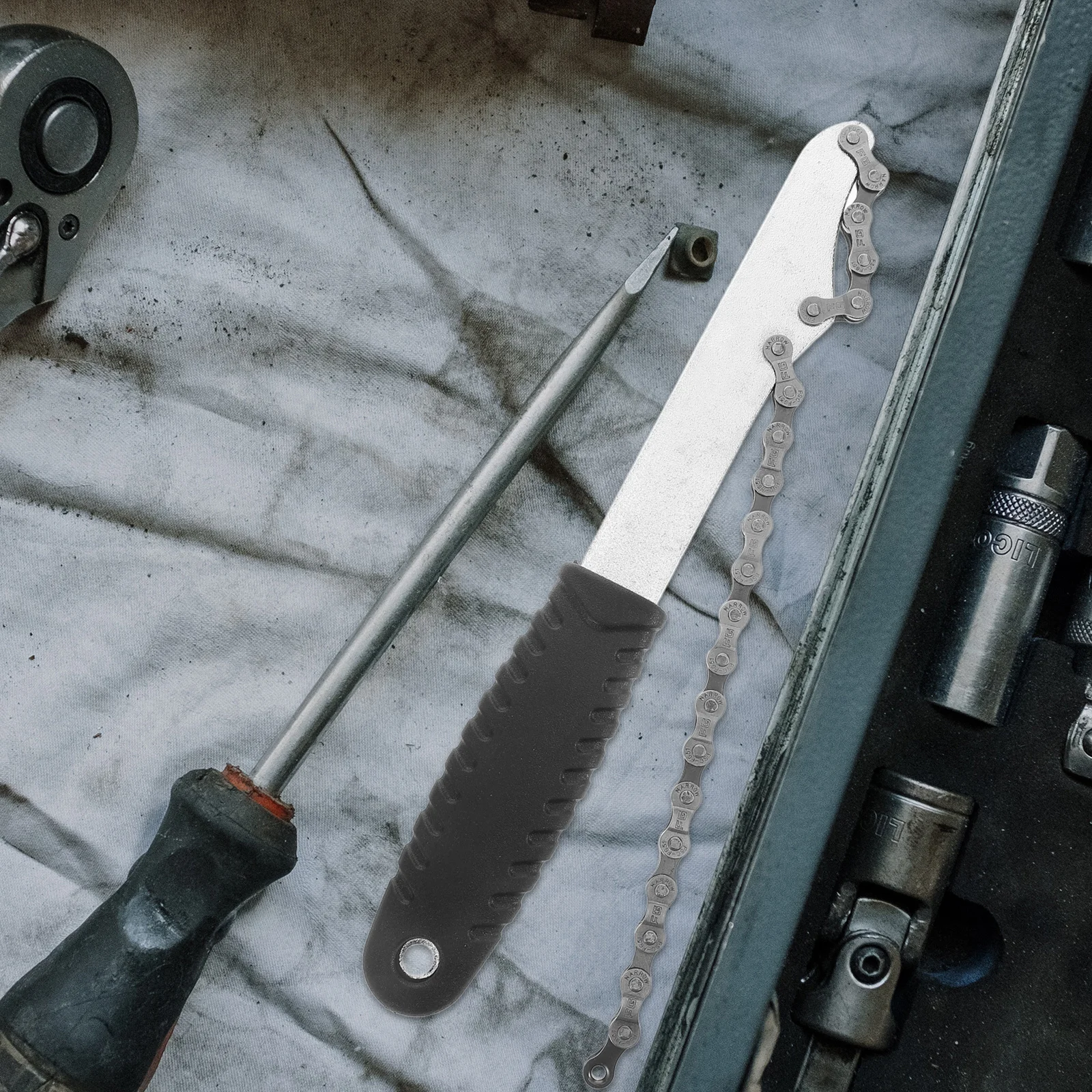 Bike Cassette Removal Tool Durable Steel Bicycle Cassette Remover Ergonomic Handle for Quick Repair Maintenance Compatible with