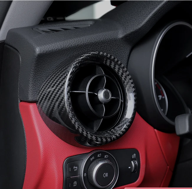 

Carbon Fiber Interior Accessories Front Vent Air Outlet For Alfa Romeo GIULIA Auto Parts Sticky