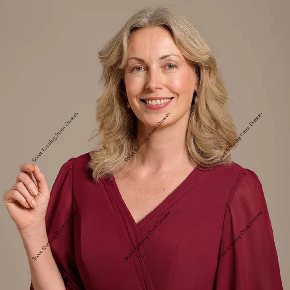 فساتين أم العروس بدون حمالات على الشاطئ مع شيفون 3/4 كم فساتين حفلات الزفاف للنساء لصيف 2025 رداء De Soirée الجديد