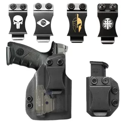 Kydex Internal Holster For Beretta APX Full Size Olight Valkyrie PL mini 2 9mm .40 magazine Mag holder Metal Clip Flap Claw