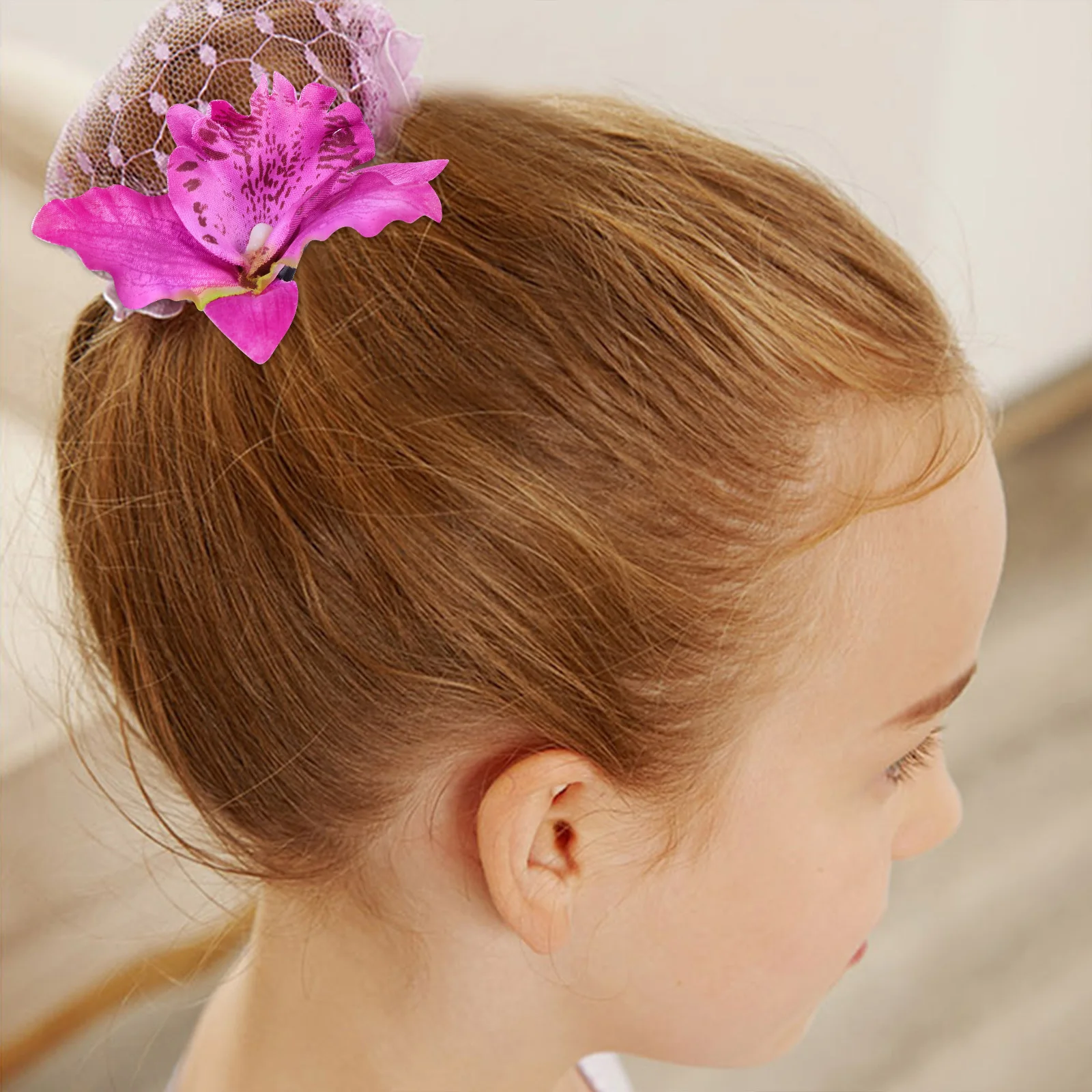 

Floral Headdress Hair Clasp Wedding Hairpin Orchid Flower Barrettes Hairpins Clip Accessories Woman Bridal