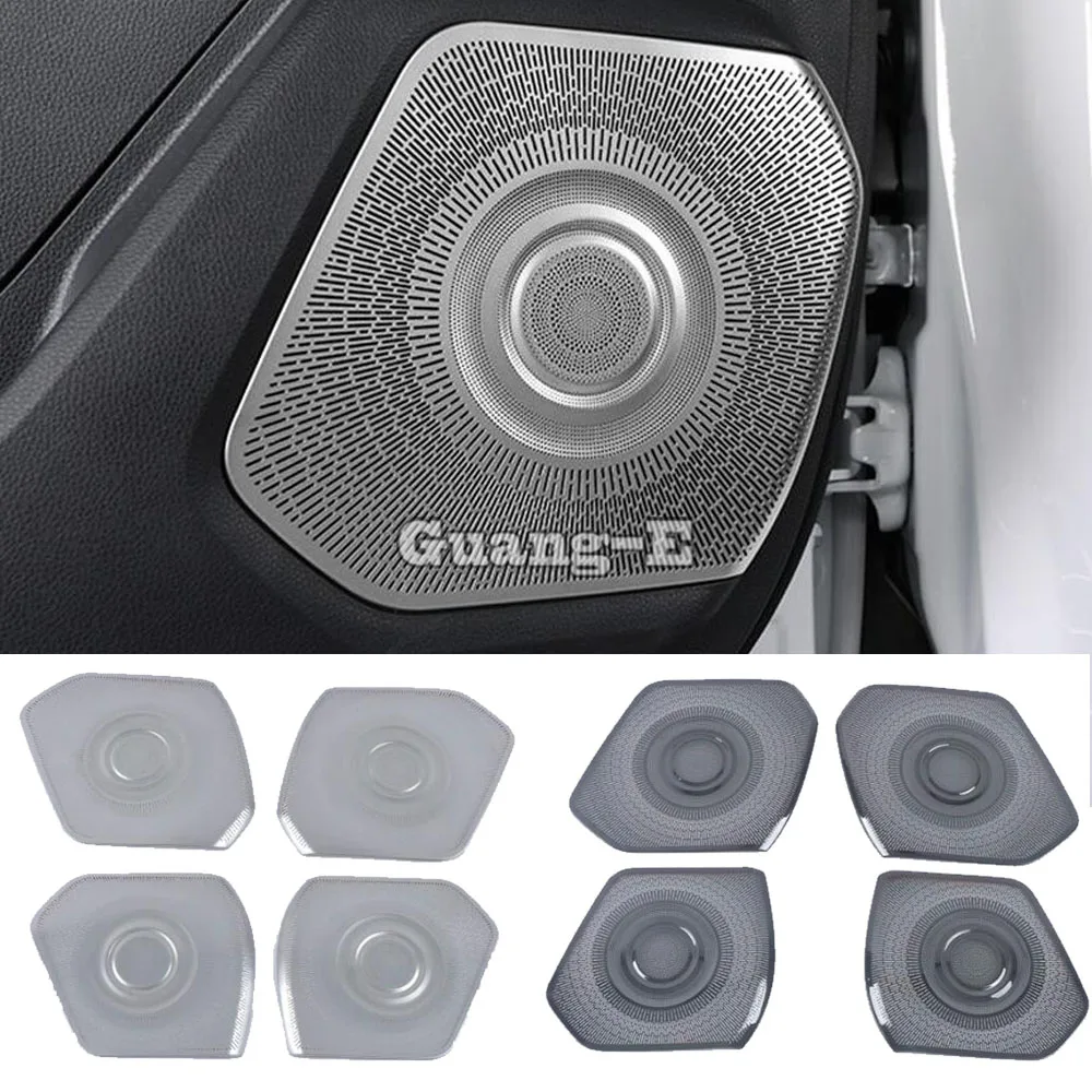 Inner Door Audio Speaker Cover for Toyota Highlander Kluger 2020 2021 2022 2023 2024 2025+Sticker Stereo Cover Frame Accessories