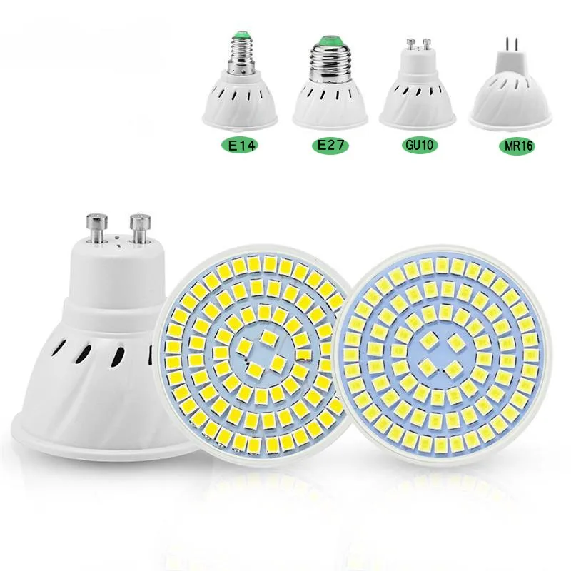 Pop 10Pcs GU10 Led Lamp Corn Bulb E27 220V Led Bulb Light MR16 E14 Led Ampoule For Home Spotlight B22 SMD2835 Energy Saving 6W 8