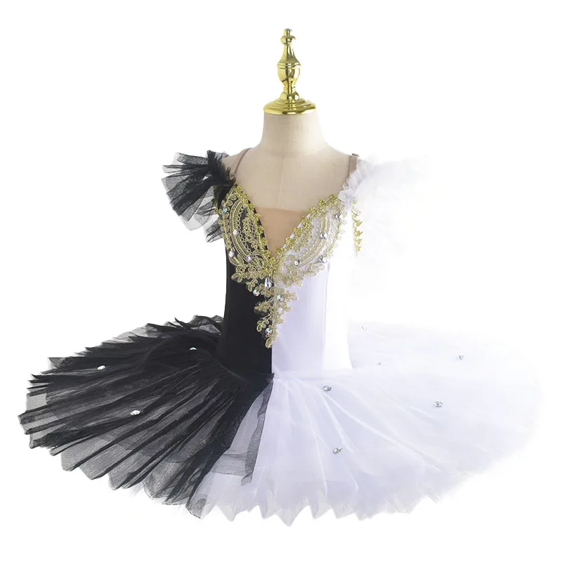 Ballerina per bambini adulti Ragazze di fiori Tutu di balletto professionale Abito da donna Principessa Piatto Pancake Lago dei cigni Costume da ballo di scena