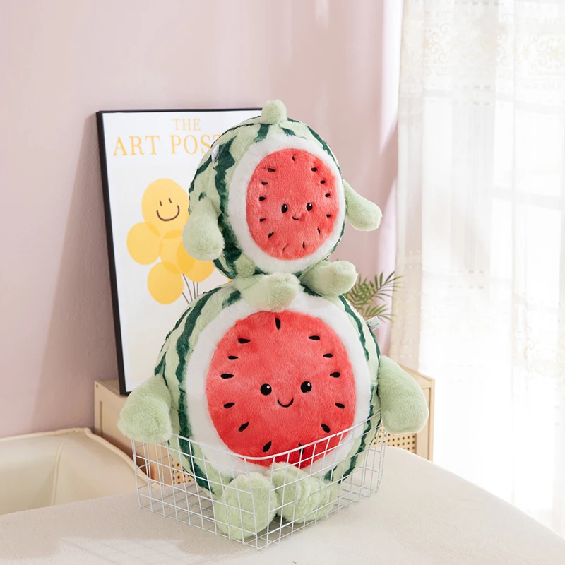 Fruit watermelon plush toys, plush children's gifts cushions pillows to help sleep environmentally friendly gifts for frien