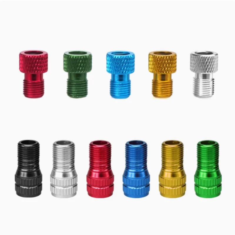Bicycle French air nozzle to American air nozzle aluminum alloy color method to American air nozzle adapter adapter