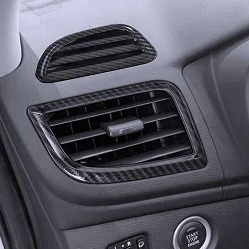 Cubierta de salida de ventilación de aire acondicionado para coche, embellecedor de fibra de carbono ABS para Mitsubishi Pajero Sport 2020, 2 unidades