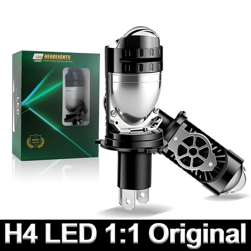 

H4 Bi LED Mini Projector Lens LED Car Headlight Bulb 20000LM 100W CANBUS Turbo Auto Bulb H4 High Low Light Fog lamp bulb 12V 24V