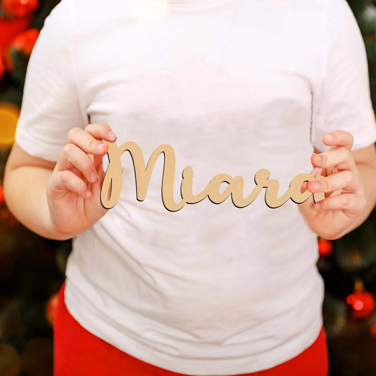 1pc NEW Miaia example Customizable Letter Wood Material Wooden Decor Laser-Cut Sign Unfinished Wood for Painting or Glittering