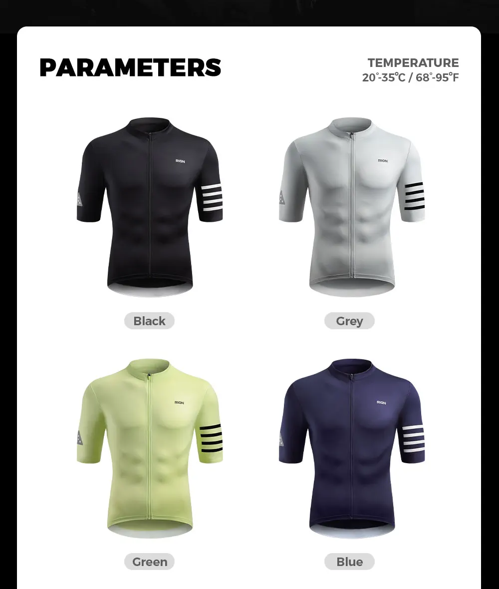 RION Herren Fahrradtrikots Langarmtrikot Pro Fahrradbekleidung UPF50+ Motocross-Bekleidung Mountainbike MTB-Shirts UV-Schutz – Detail 2