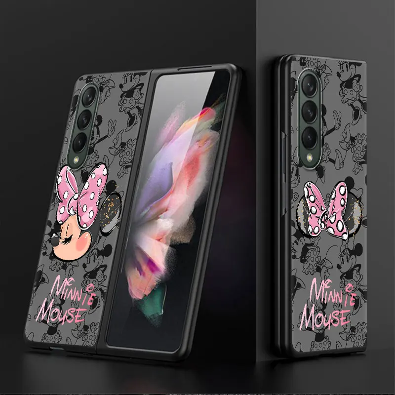 Disney-fundas de Mickey y Minnie Mouse para Samsung Galaxy Z, Funda de PC dura a prueba de golpes, Fold6, ZFold4, Z, Fold3, Z, Fold5, 5G, Z, Fold4,