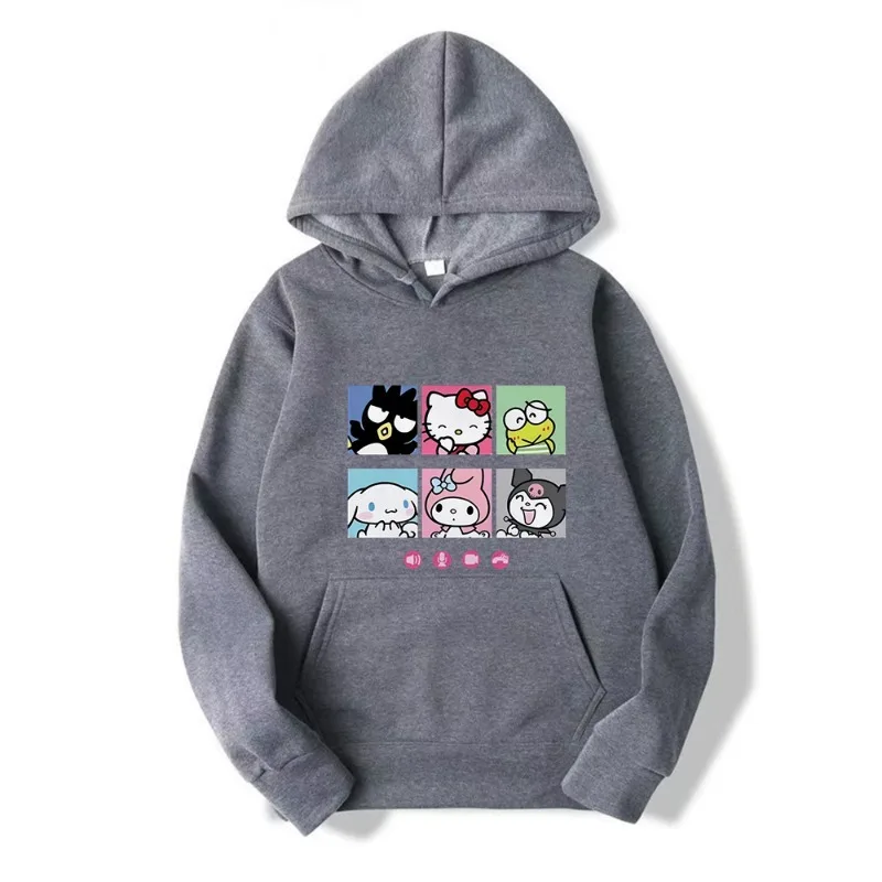 Sanrio Women\'s Printed Hoodie Y2k Gothic Hoodie Cinnamoroll Japanese Anime Hoodie Sportswear Cleaning Loose Oversized Hoodie