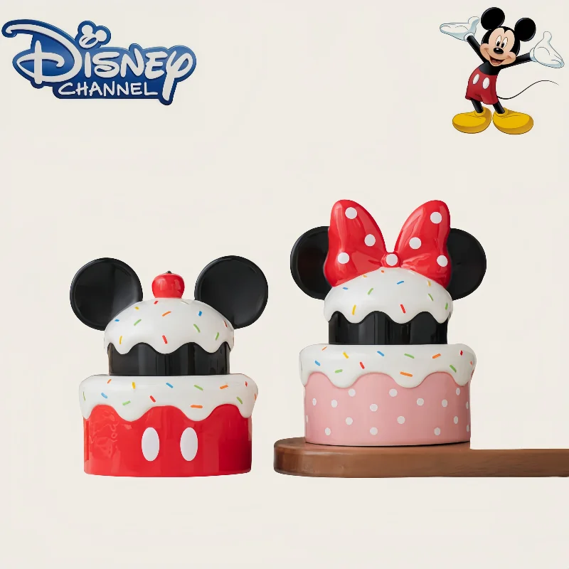 

Disney Cartoon Ceramic Candy Biscuit Storage Jar Cute Personality Creative Home Ornament Mickey Minnie Storage Jar Holiday Gift