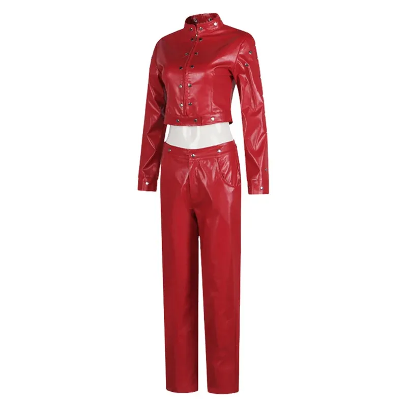 

asdh8@Ban Cosplay Anime Deadly Sins Costume Adult Red Jacket Pants Clothing Set Outfit for Men Halloween Carnival Party Disguise