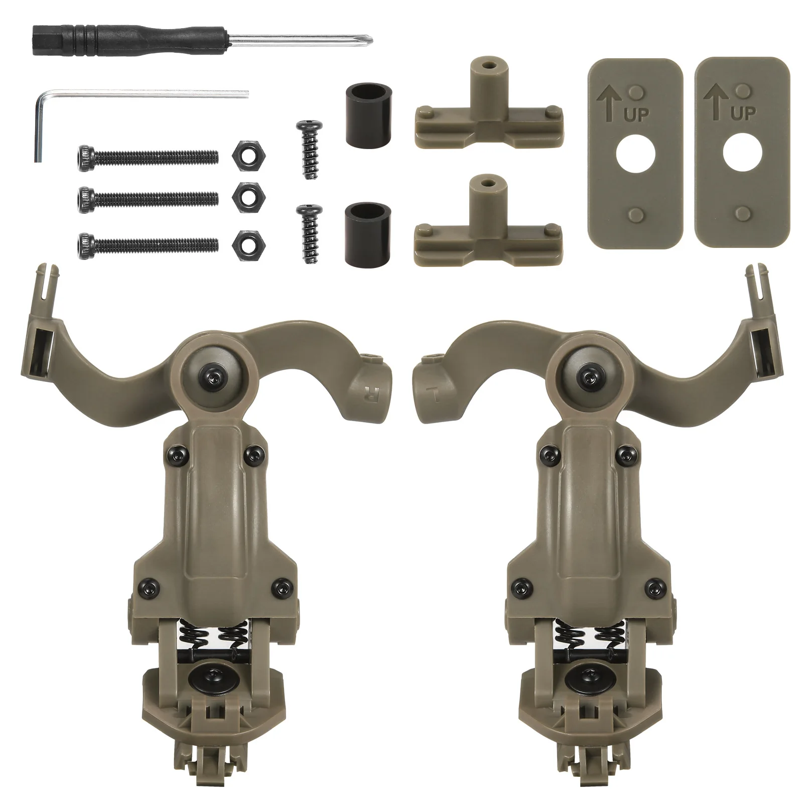 Pickup Noise Cancellation Tactical Headphone Helmet Accessories Guide Adaptation Kit Multi-angle Adjustable